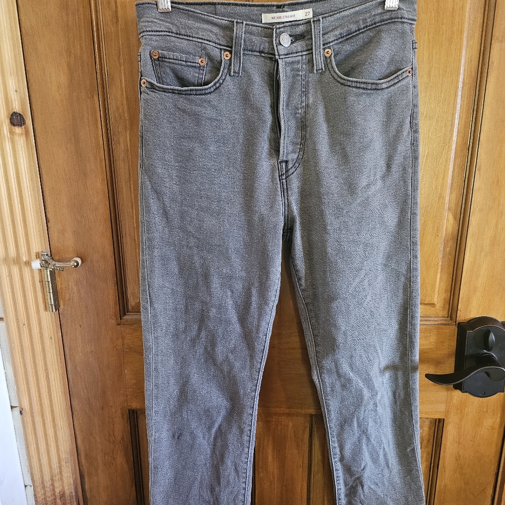 Levi's Straight Leg Gray/Black Wash Jeans